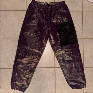 Urban Outfitters Sample Piece, Metallic Sweatpants Purple and Gold, Size Large